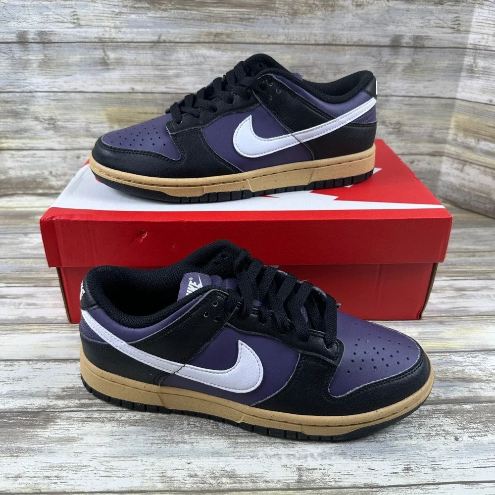 Nike Dunk Low Next Nature Womens 7.5 Dark Raisin Black Sesame DD1873-500‎ NEW